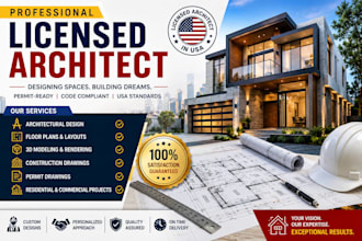 professional licensed architect for house plans, permit