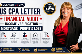 review financial statement US CPA comfort mortage letter income verification
