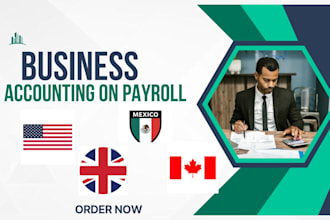 do UK canada USA payroll registration and run monthly payroll