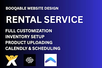 booqable rental service website, inventory and booking setup