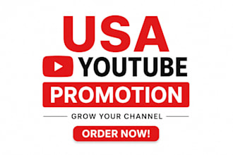 do USA youtube promotion USA channel promotion to USA active audience