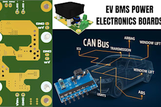 design automotive euc pcb, can bus lin obd2 ev bms power electronics boards