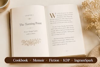 do recipe cookbook formatting memoir chapbook fiction for KDP ingramspark vellum