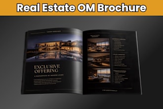 create redesign commercial real estate offering memorandum om brochure, flyer