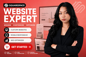 do squarespace website design, redesign squarespace or fix squarespace, SEO