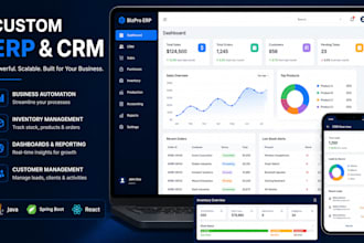 develop a custom erp or CRM system for your business