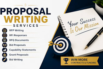 write rfp rfi rfq bid proposal capability statement grant proposal bid writing