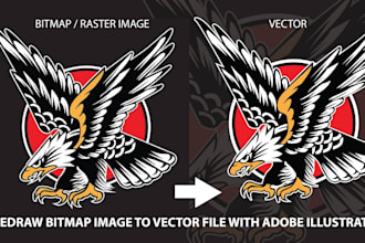 do logo redraw jpg to vector, png to vector, PDF to vector tracing illustration