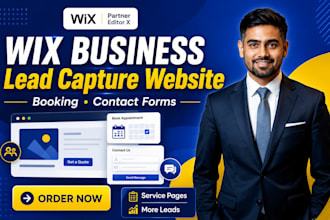 design wix business website lead capture service page booking contact form