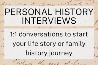 interview you for your personal or family history