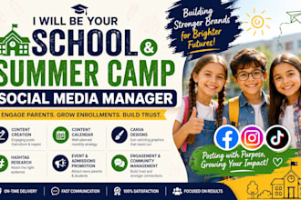 be your school and summer camp social media manager