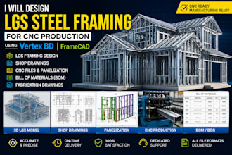design lgs steel framing for cnc production using vertex bd
