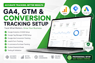 setup ga4, google ads tracking and GTM for your website