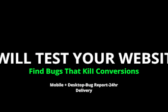 do manual QA testing for your website or mobile app