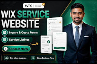 build wix business website service listing inquiry form quote requests