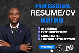 write ats compliant resume, CV, cover letter and optimize linkedin
