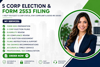 prepare form 2553 s corp election and irs compliance filing