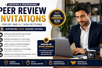 get springer ieee elsevier certified peer review invite for eb1 o1 uscis judging