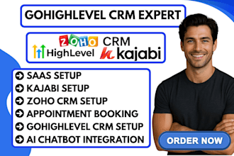 do gohighlevel kajabi ai chatbot saas appointment booking white label zoho crm