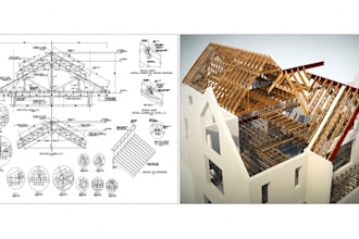 design professional roof truss structural drawings, timber framing, wood framing