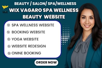 design wix spa wellness vagaro beauty booking website wordpress online store