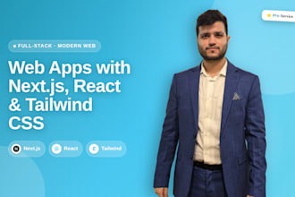 develop a web app using next js, react, tailwind CSS