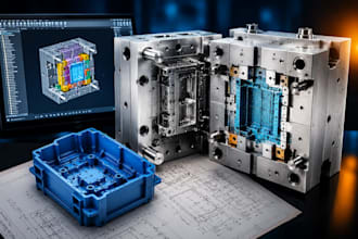 design 3d cad injection, plastic and silicone mold with design for manufacturing
