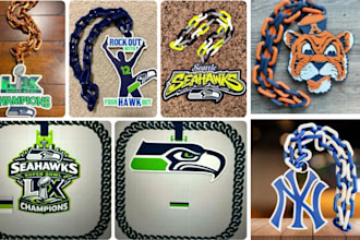 design custom 3d hype chain pendant jewelry from your logo for 3d print