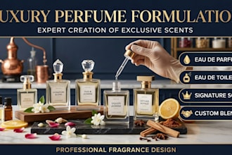 create perfume formula, develop fragrance product development, luxury fragrance