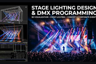 design event stage lighting design and setup dmx programming lighting control