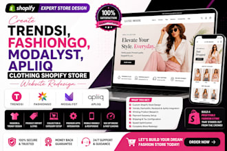 create trendsi fashiongo modalyst apliiq clothing shopify store website redesign