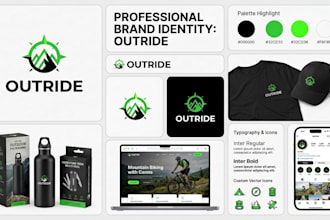 custom logo design brand identity guidelines and full canva branding kit