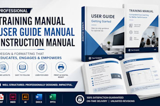 design and format training manual, user guide manual instruction manual design