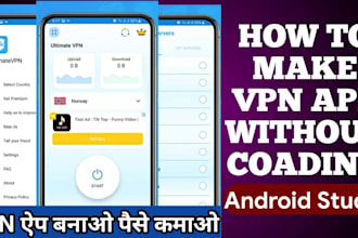 build a custom VPN app for android and ios with admin panel and secure servers