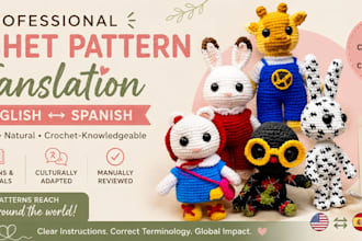 professionally translate crochet patterns