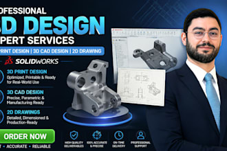 design 3d models for 3d printing using solidworks or sketchup