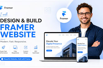 design a framer website, framer landing page, figma to framer website redesign