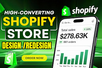 design, redesign shopify store, build shopify dropshipping store shopify website