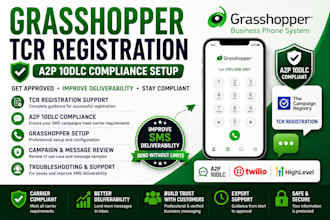 do grasshopper tcr registration and a2p 10dlc compliance setup