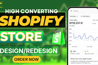 do high converting shopify store, redesign shopify, website design, dropshipping