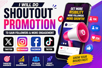 do twitter shoutout promotion instagram facebook tiktok to gain followers