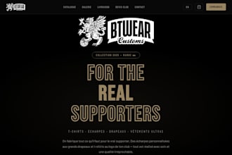 build a stylish clothing brand website with catalog