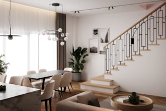 redesign open concept space,interior decoration,living room design,stairs,corona