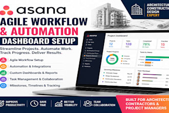 provide agile workflow asana automation dashboard architectural setup asana auto