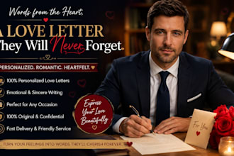 write love letter, design love letter, apology letter