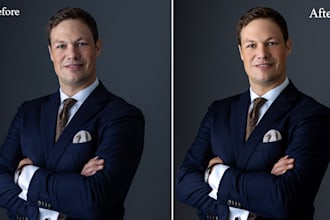 retouch your executive headshot for linkedln and corporate use