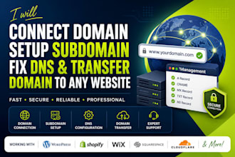 connect domain subdomain, fix  transfer domain to any website domain connection