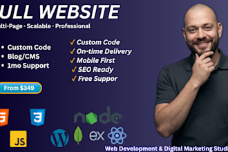 custom full websites built from scratch no templates