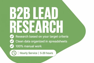 deliver manual b2b lead research