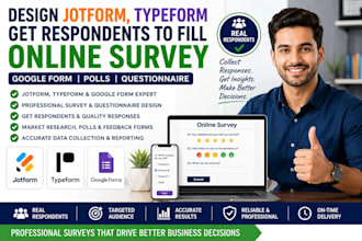 design jotform typeform get respondents to fill online survey google form polls
